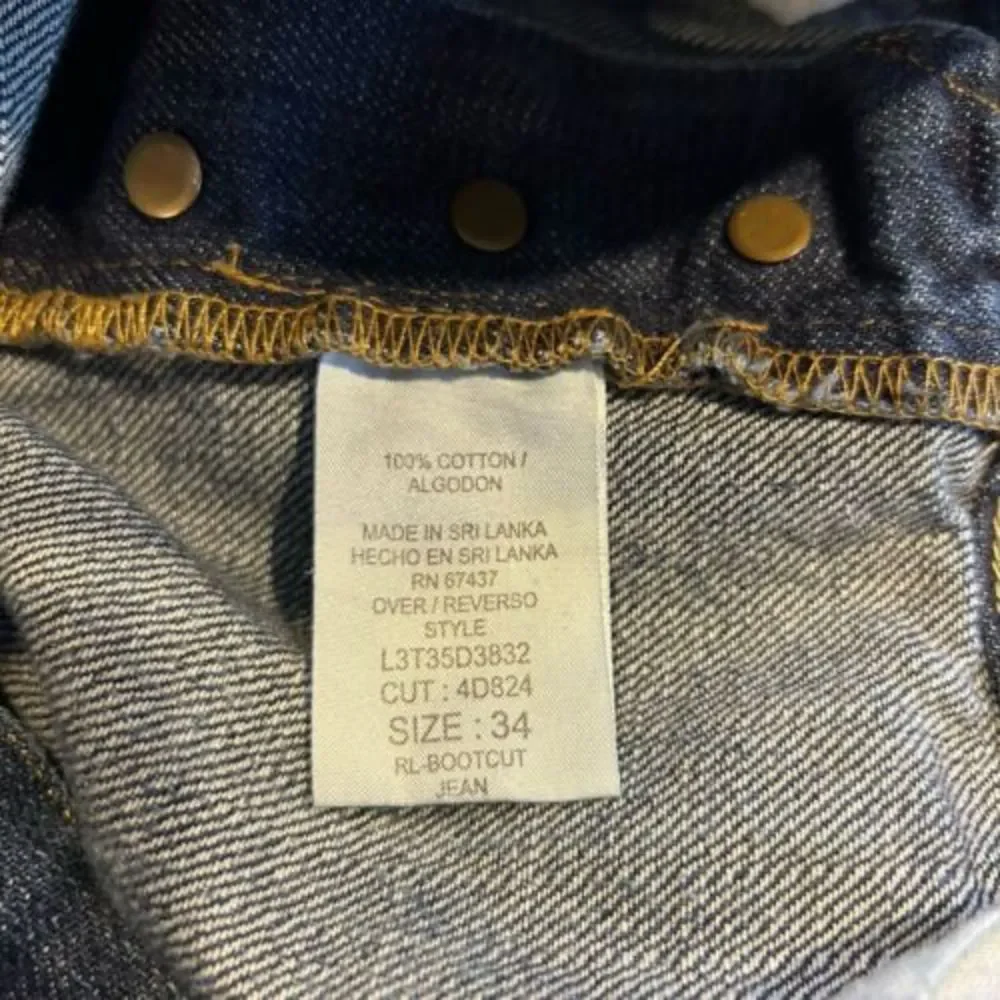 Ralph Lauren Polo Jeans‎ Men Sz 34 Townshend G.I.V.E. Blue Button Fly Boot Cut